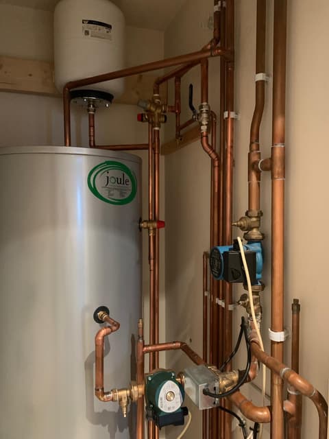 Chris servicing a boiler